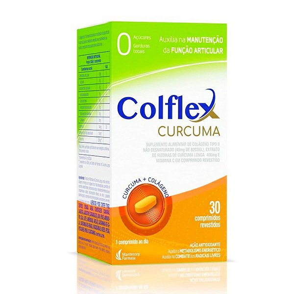 Suplemento Alimentar Mantecorp Colflex Curcuma 30 Comprimidos Revestidos
