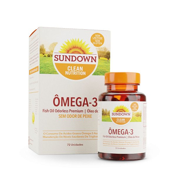 Suplemento Alimentar Sundown Naturals Ômega-3 Fish Oil 72 Minicápsulas Softgel