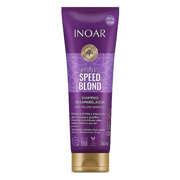 Shampoo Desamarelador Inoar Absolut Speed Blond 240ml