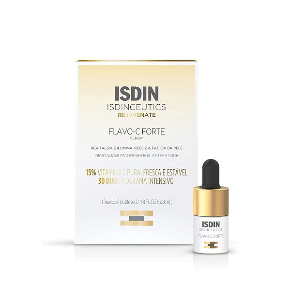 Sérum Facial Isdinceutics Flavo-C Forte 3 Ampolas De 5,3ml Cada