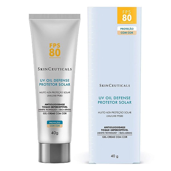 Protetor Solar Facial SkinCeuticals UV Oil Defense Sunscreen FPS80 Com Cor 40g
