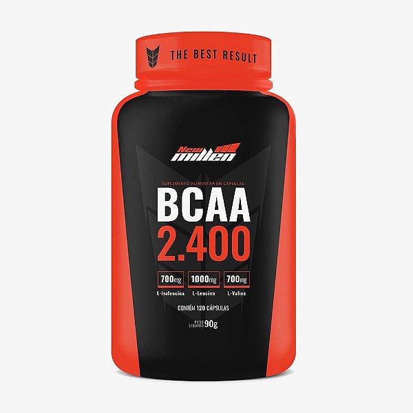Suplemento Alimentar New Millen BCAA 2.400 120 Cápsulas