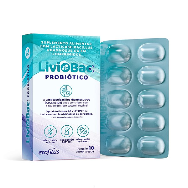 Suplemento Alimentar Ecofitus Liviobacc Probiótico 10 Comprimidos