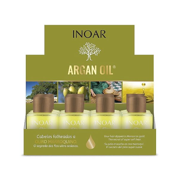 Óleo Capilar Inoar Argan Oil Display Com 12 Unidades De 7ml Cada