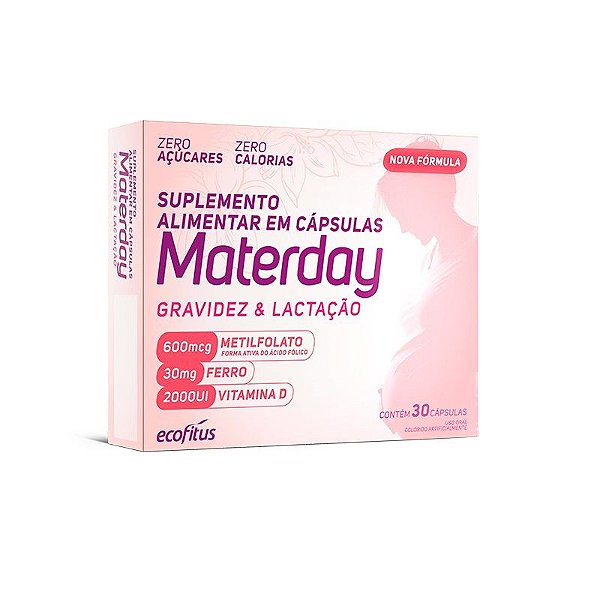 Suplemento Alimentar Materday Gravidez E Lactação 30 Cápsulas