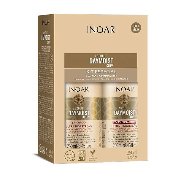 Kit Inoar Absolut Daymoist CLR Shampoo + Condicionador De 250ml Cada