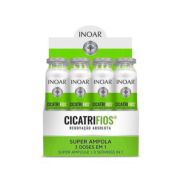 Ampola Inoar Cicatrifios 3 Doses Em 1 Display Com 12 Unidades De 45ml Cada