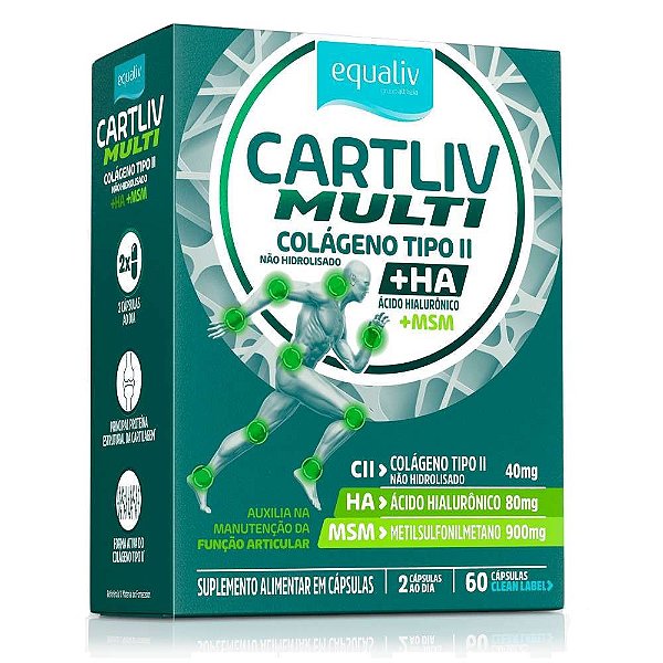 Suplemento Alimentar Equaliv Cartliv Multi 60 Cápsulas