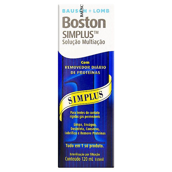 Solução Multiação Para Lentes De Contato Boston Simplus 120ml