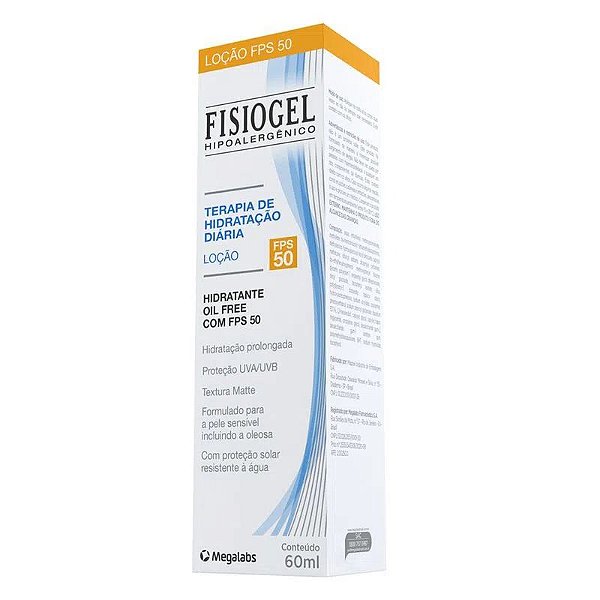 Loção Hidratante Facial Fisiogel Terapia De Hidratação Diária FPS50 60ml