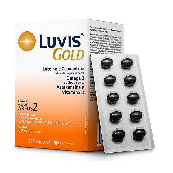 Suplemento Alimentar Genom Luvis Gold 60 Cápsulas Moles