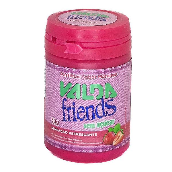 Pastilha Valda Friends Morango Pote 50g
