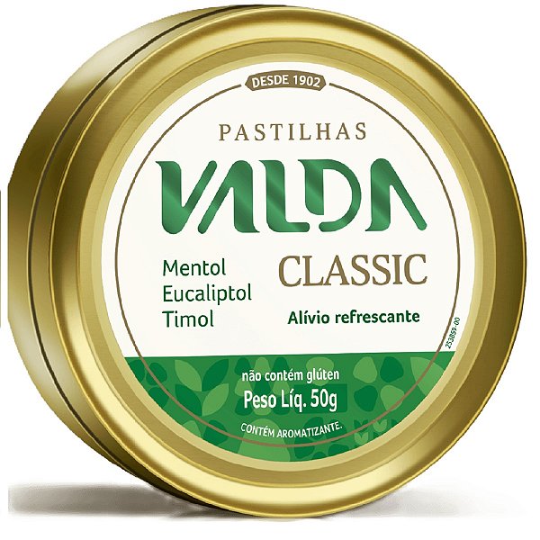 Pastilha Valda Classic Lata Com 50g