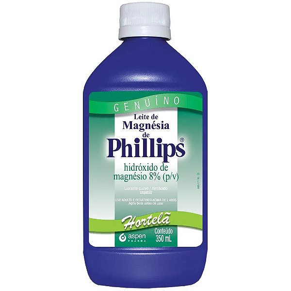 Leite De Magnésia De Phillips Sabor Hortelã 350ml