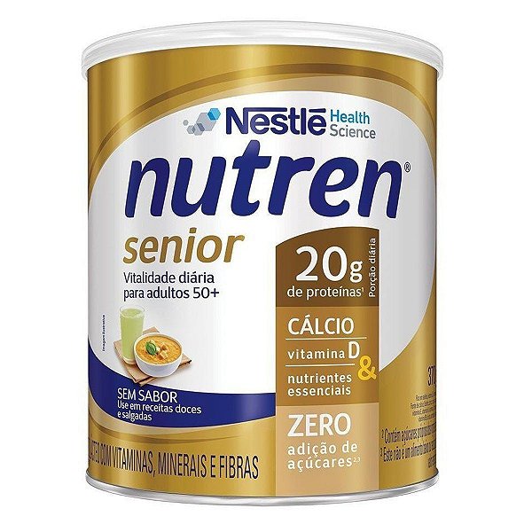 Complemento Alimentar Nutren Senior Nestlé Sem Sabor Lata 370g