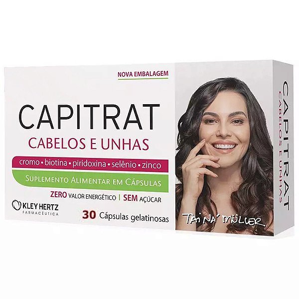 Suplemento Alimentar Capitrat Cabelos E Unhas 30 Cápsulas Gelatinosas