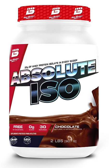 Suplemento Alimentar Em Pó Bio Sports Absolute Iso Sabor Chocolate Pote 907g