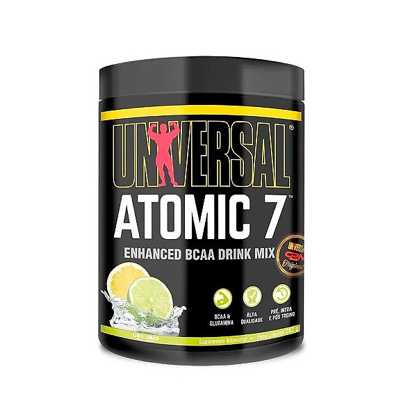 Suplemento Alimentar Em Pó Universal Nutrition Atomic 7 BCAA Sabor Lima Limão Pote 262g