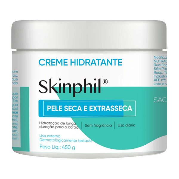 Creme Hidratante Corporal Skinphil Pele Seca E Extrasseca 450g