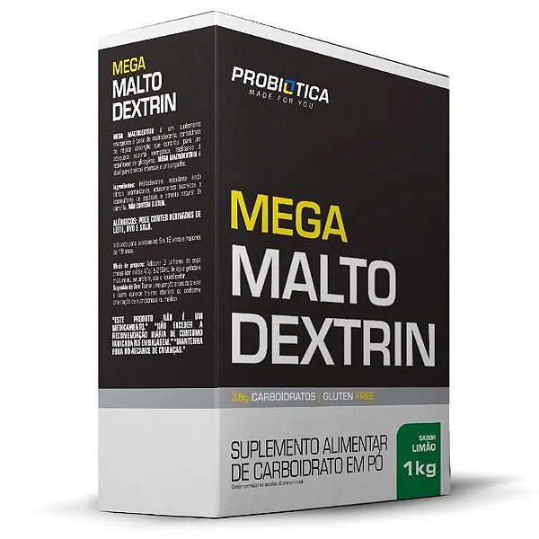 Suplemento Em Pó Probiótica Mega Maltodextrin Limão 1Kg