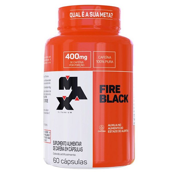 Suplemento Alimentar Max Titanium Fire Black 60 Cápsulas
