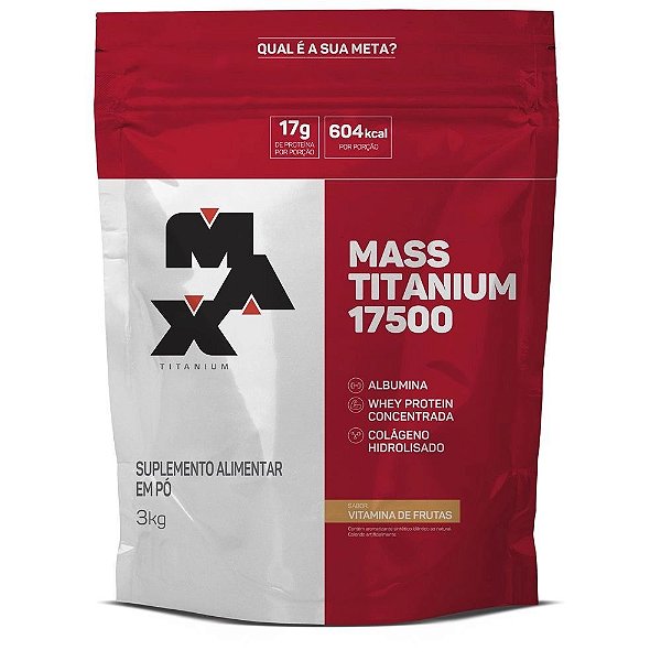 Suplemento Mass Titanium 17500 Vitamina De Frutas Refil 3Kg