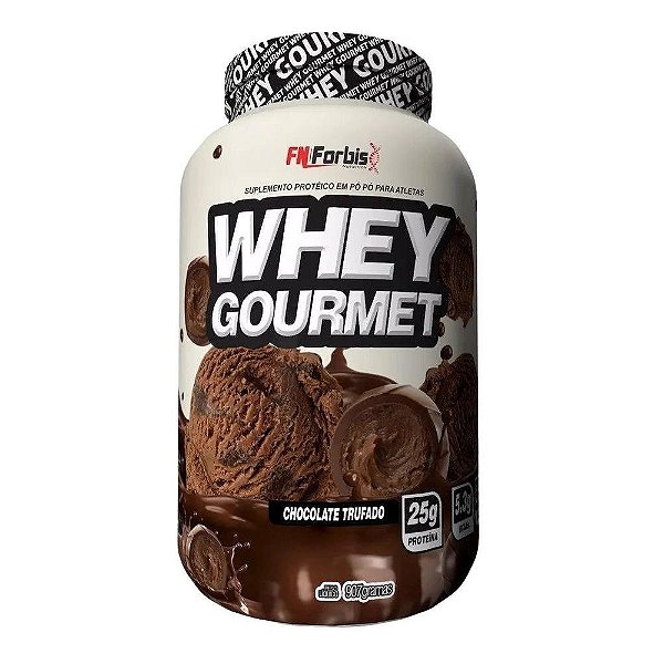 Suplemento Em Pó Whey Gourmet Chocolate Trufado Pote 907g