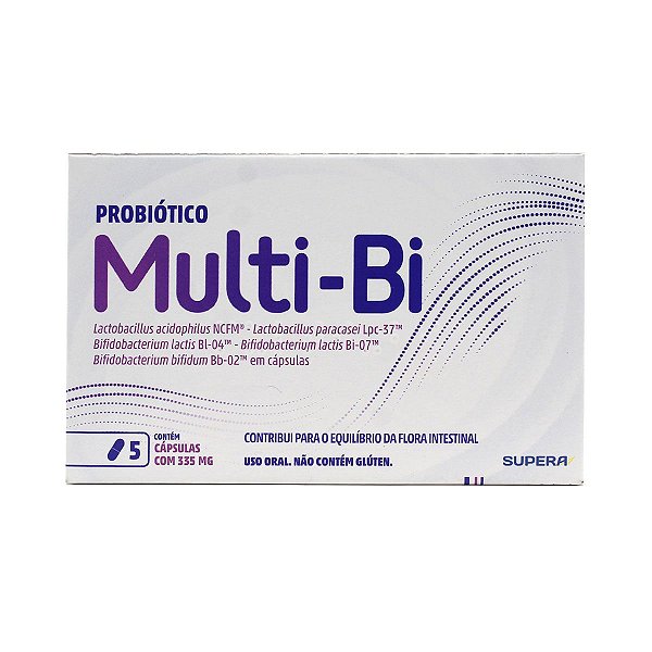 Suplemento Probiótico Multi-Bi Com 5 Cápsulas De 335mg