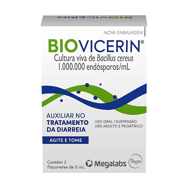 Probiótico Biovicerin Com 2 Flaconetes De 5ml Cada