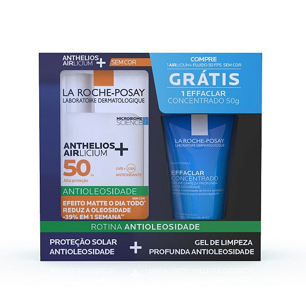 Kit La Roche Anthelios Airlicium+ FPS50 40ml + Effaclar Concentrado 50g