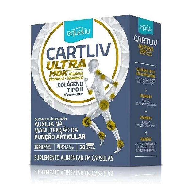 Suplemento Alimentar Equaliv Cartliv Ultra MDK 30 Cápsulas