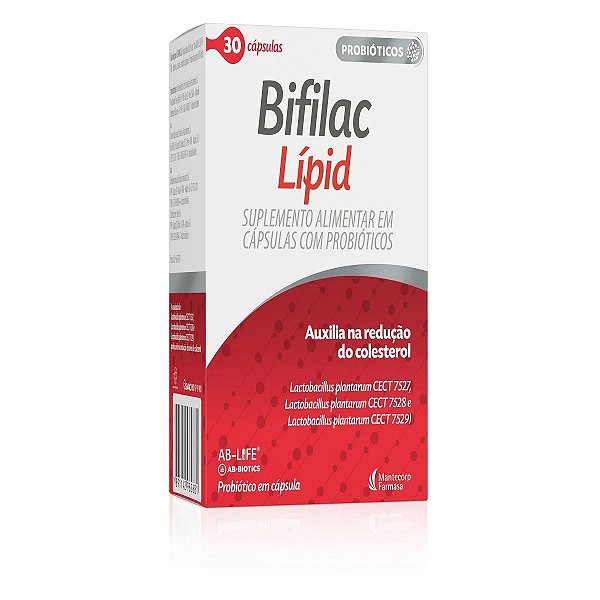 Suplemento Alimentar Probiótico Bifilac Lípid 30 Cápsulas