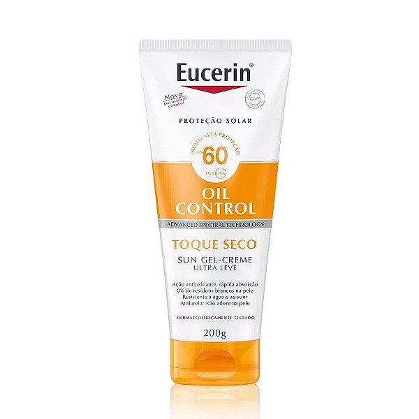 Protetor Solar Eucerin Oil Control Toque Seco FPS60 200g