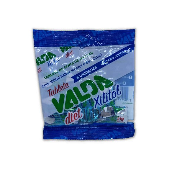Tablete De Goma De Mascar Valda Diet Xilitol Sachê 21g
