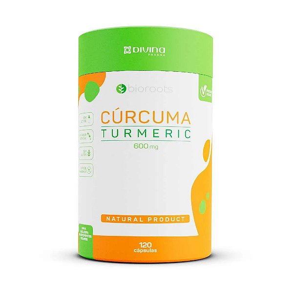 Suplemento Alimentar Bioroots Cúrcuma Turmeric 120 Cápsulas