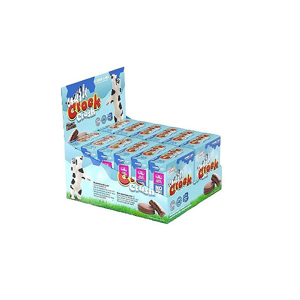 Alfajor Milk Crock Crush Under Labz Sabor Peanut Caramel Caixa Com 12 Unidades 55g Cada