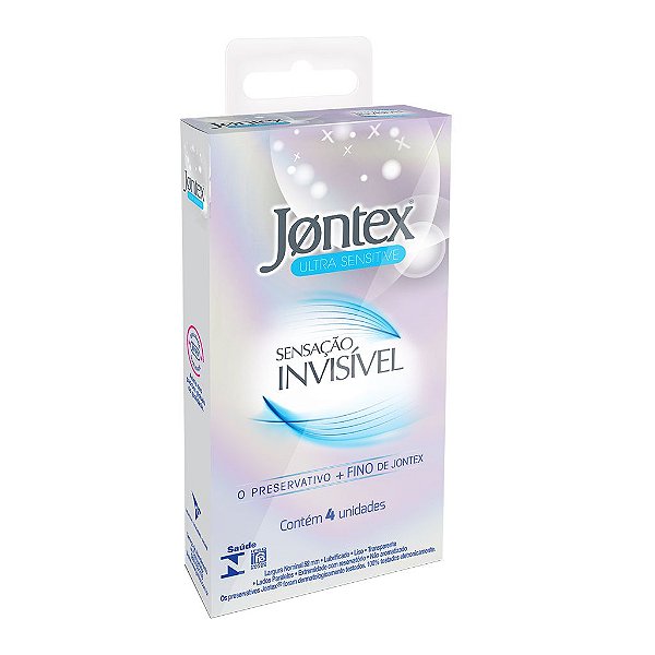 Preservativo Jontex Sensação Invisível Com 4 Unidades