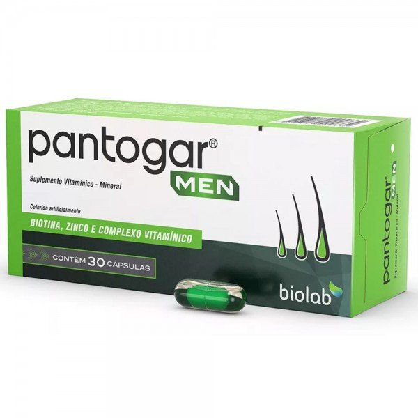 Suplemento Vitamínico Pantogar Men 30 Cápsulas