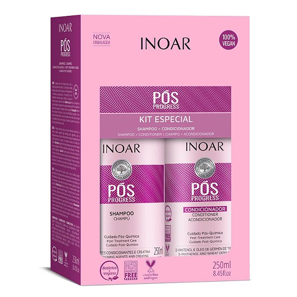 Kit Inoar Pós-Progress Shampoo + Condicionador Com 250ml Cada