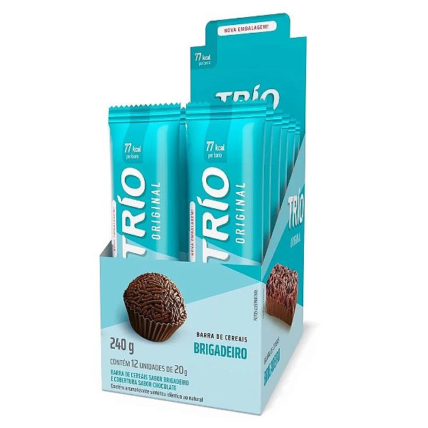 Barra De Cereais Trío Original Brigadeiro Display Com 12 Unidades