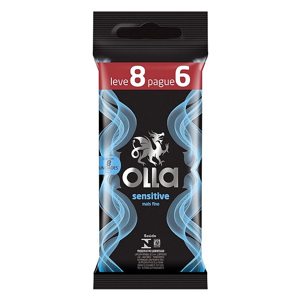 Preservativo Olla Sensitive Com 8 Unidades