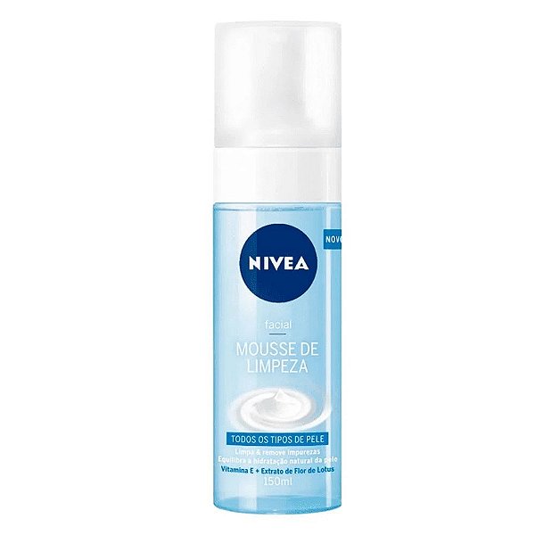 Mousse para Limpeza Facial Nivea Flor de Lotus e Vitamina E 150mL