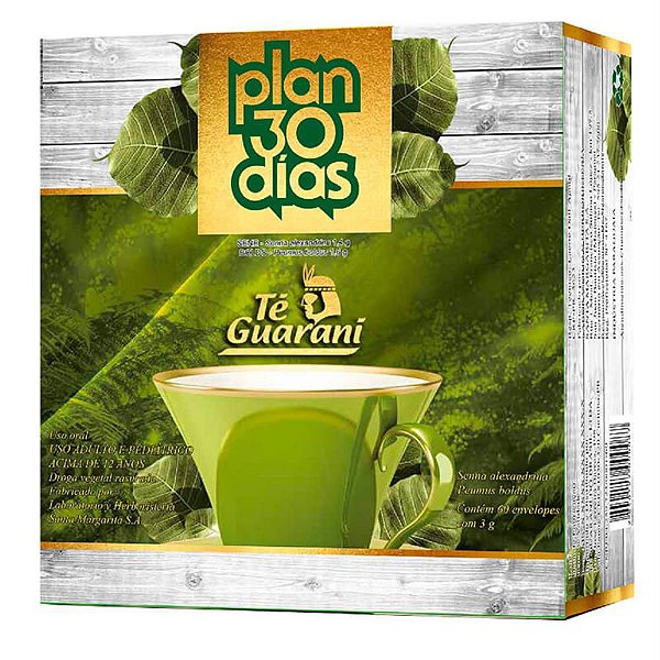 Chá Plan 30 Dias Té Guarani Com 60 Sachês De 3g Cada