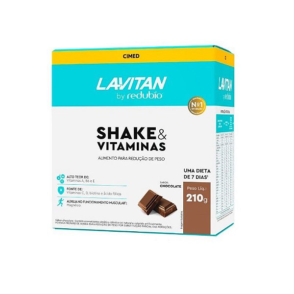 Suplemento Alimentar Em Pó Lavitan By Redubío Shake & Vitaminas Sabor Chocolate 210g