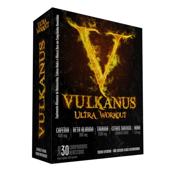 Suplemento Alimentar Vulkanus Ultra Workout 30 Comprimidos Revestidos