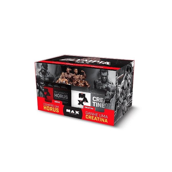 Promopack Max Titanium Pre Workout Hórus Sabor Frutas Vermelhas 300g + Creatina 100g