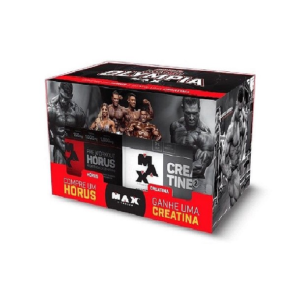 Promopack Max Titanium Pre Workout Hórus Sabor Citrus 300g + Creatina 100g