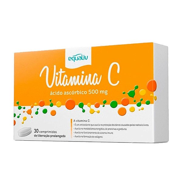 Suplemento Alimentar Equaliv Vitamina C 500mg 30 Comprimidos De Liberação Prolongada