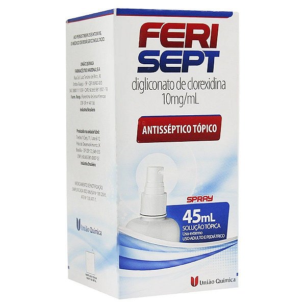 Ferisept 10mg/mL Spray Antisséptico para Curativos 45mL União Química