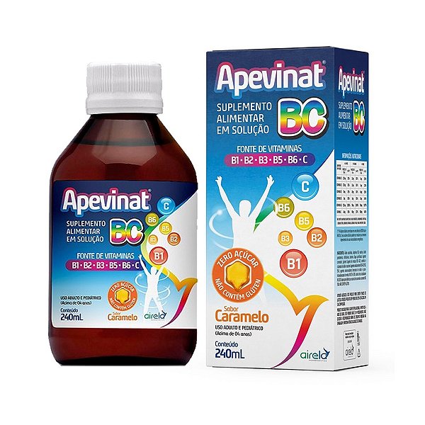 Suplemento Alimentar Airela Apevinat Bc Sabor Caramelo 240ml